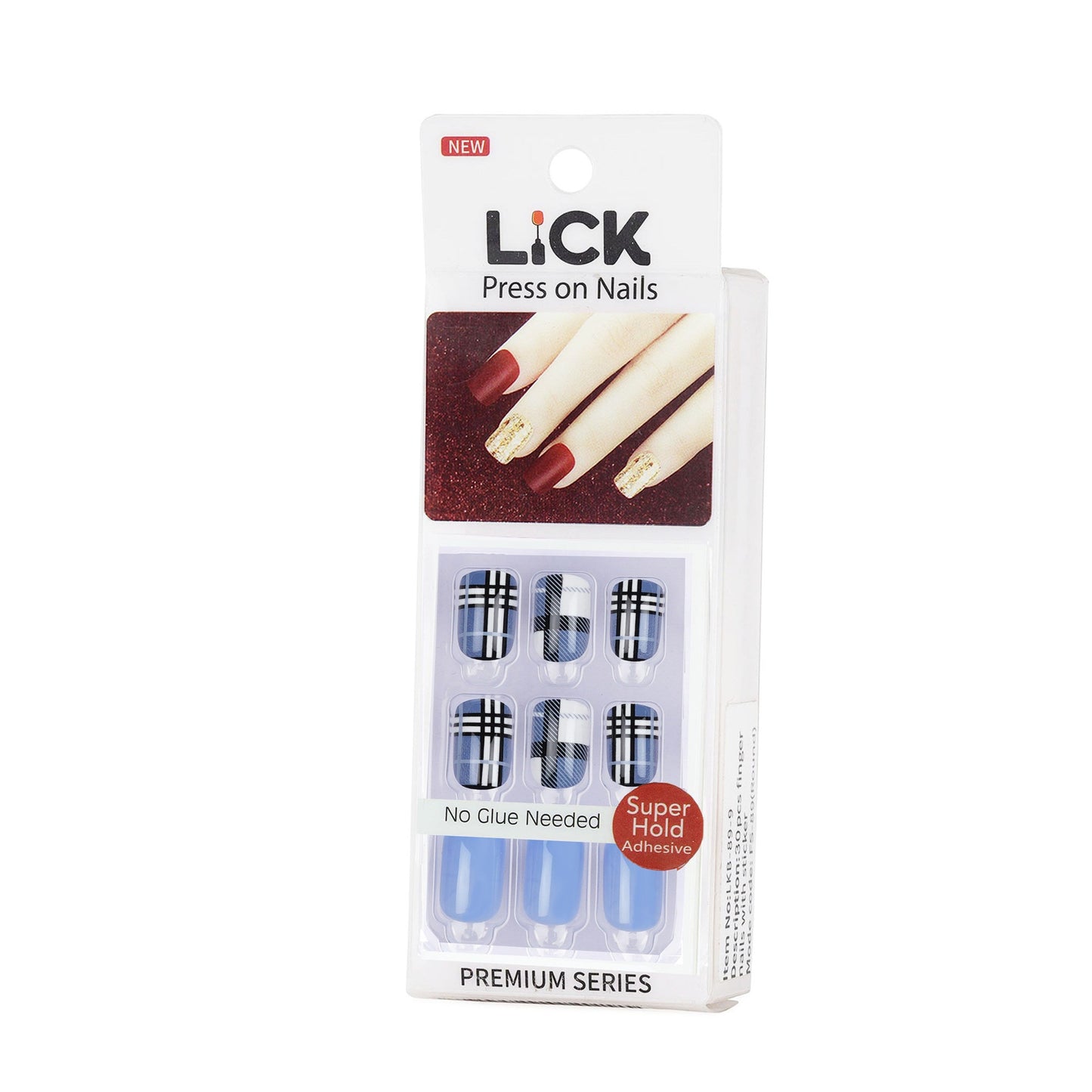 LICK NAILS Matte Purple Square Press On Nails