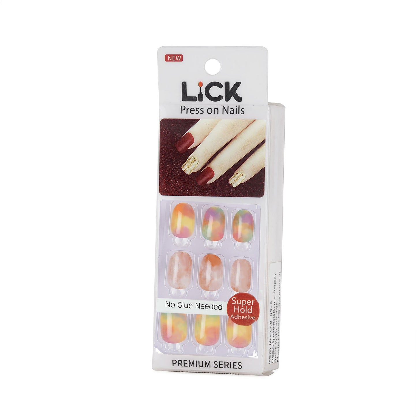 LICK NAILS Tie And Die Shade Press On False Nails