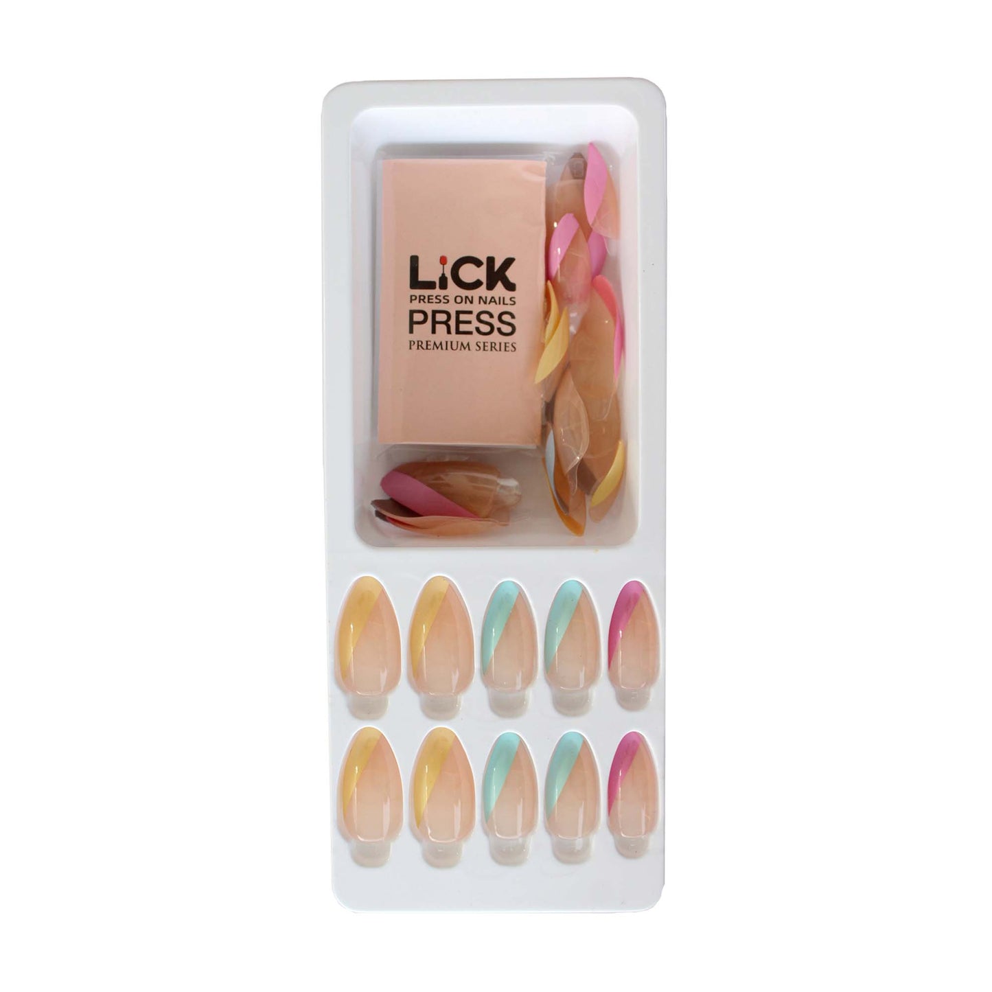 LICK NAILS Nude Printed Press on Nails Press on Nails