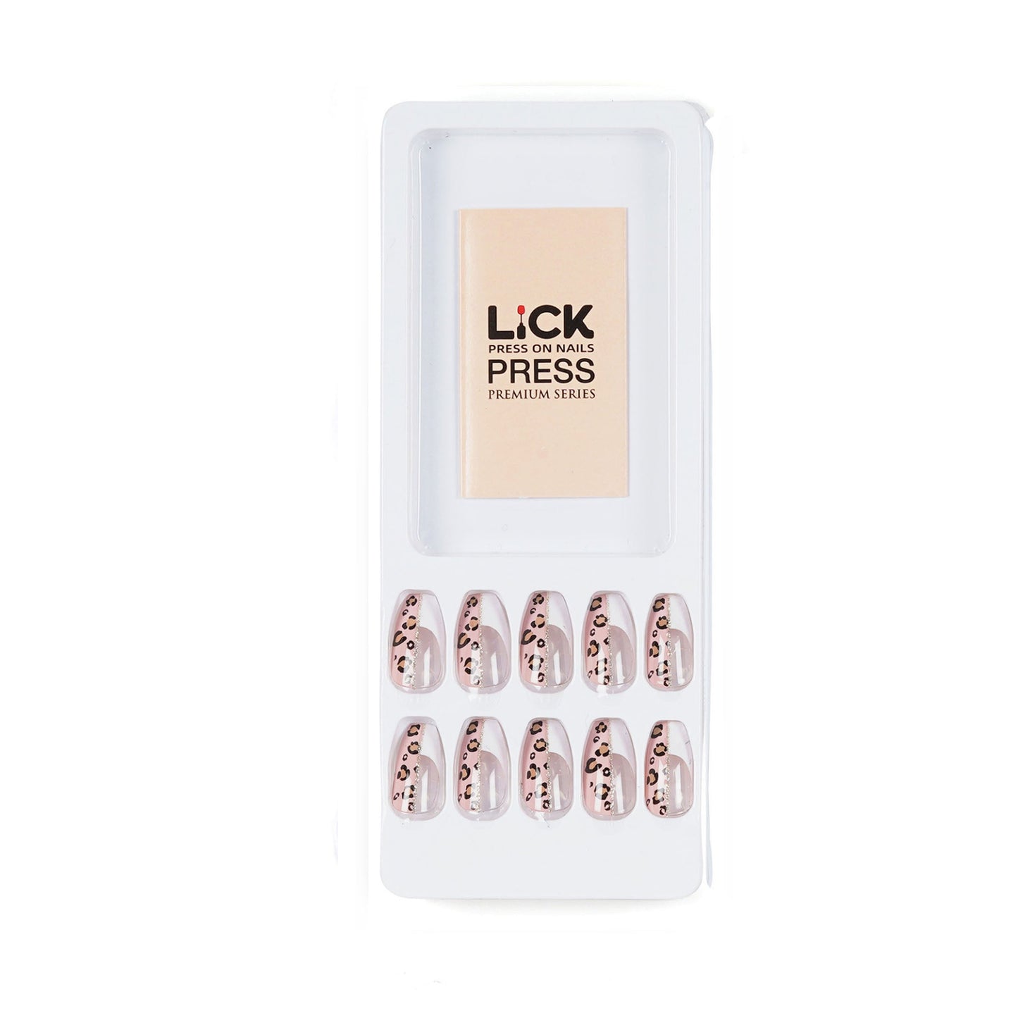 LICK NAILS Geometric Square Glossy White Finish Press on Nails