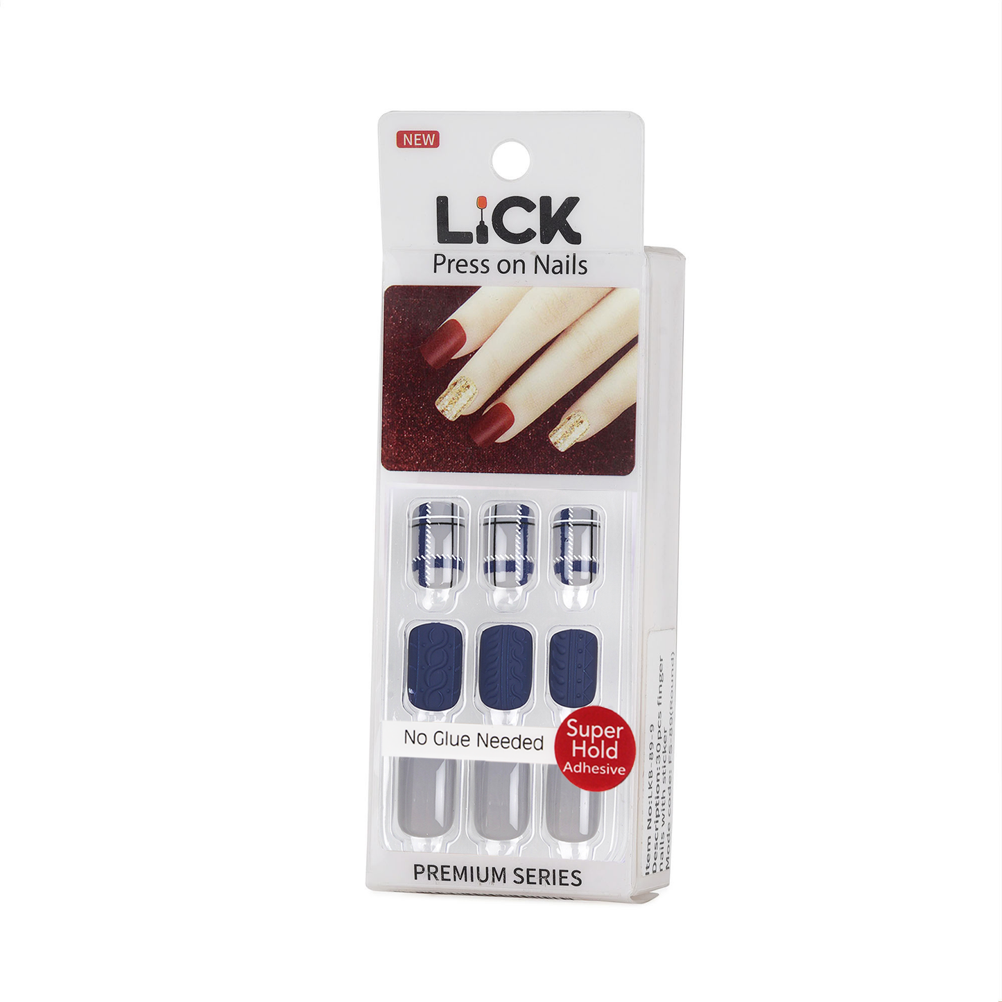 LICK NAILS Chocolate Brown Square Press On Nails
