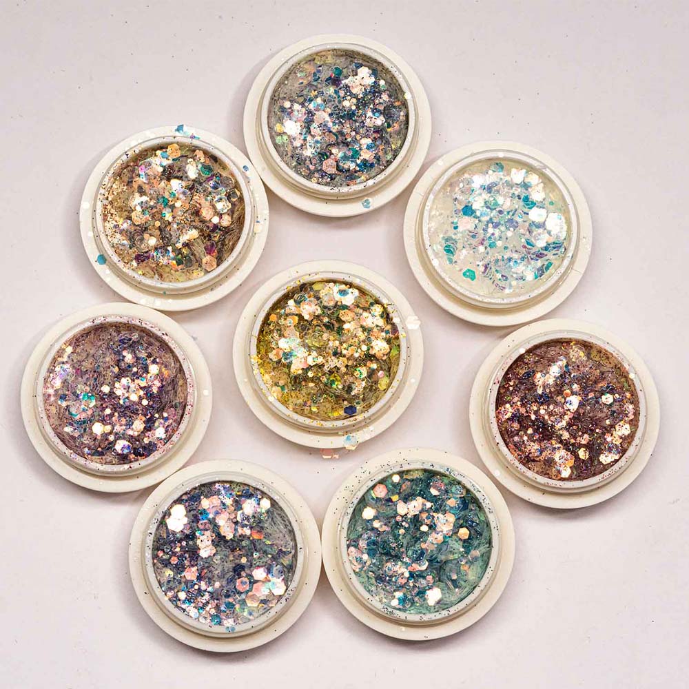 Lick Nails multicolour glitter Mylar 8pcs Set