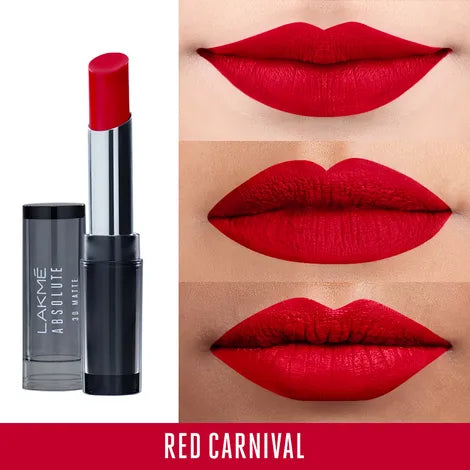 Lakme Absolute 3D Lipstick - Red Carnival