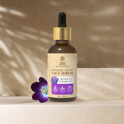 KHADI Retinol And Vitamin C Face Serum For Wrinkle Free, Glowing & Bright Skin , 30ml