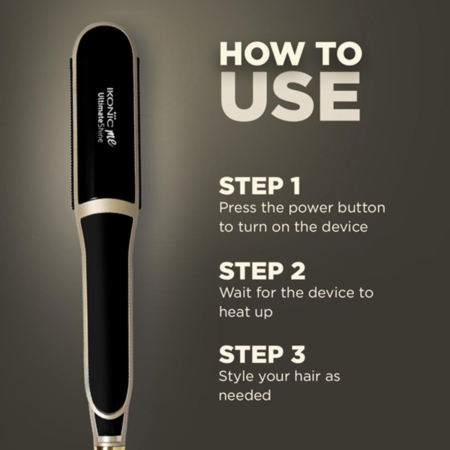 IKONIC Me Ultimate Shine Hair Straightener -Black & Gold