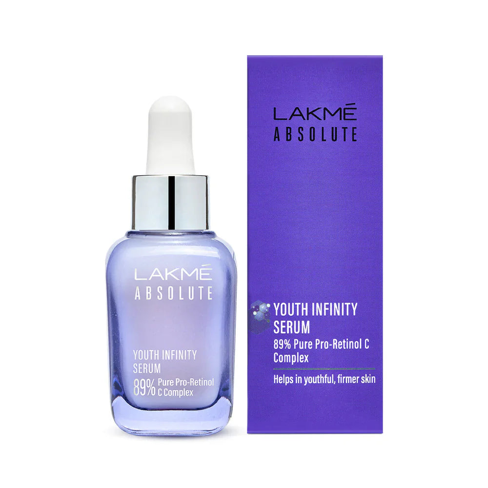 Lakme Absolute Youth Infinity Serum With 89% Pure Pro-Retinol C Complex Helps In Youthful Firmer Skin