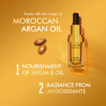 Lakme Absolute Argan Oil Radiance Face Overnight Oil In Serum With Moroccan Argan Oil