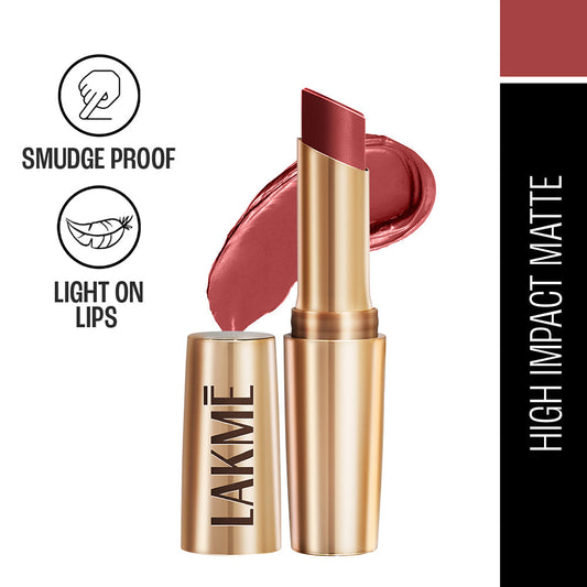 Lakme 9 To 5 Primer + Matte Lipstick - MR4 Roseatte Red