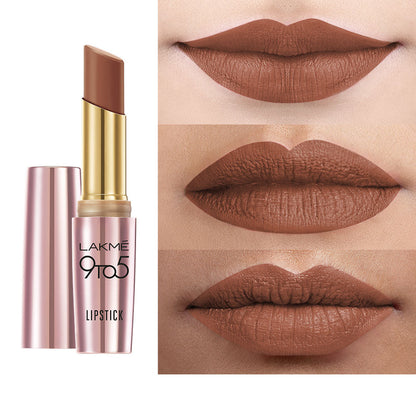 Lakme 9 To 5 Primer + Matte Lipstick - MB2 Caramel Latte