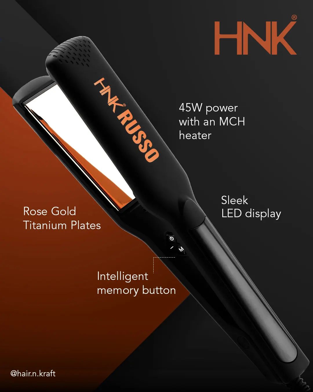 HNK RUSSO Electric Corded Straighteners