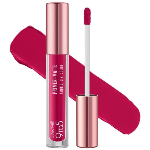 Lakme 9to5 Primer + Matte Liquid Lip Color - MP2 Power Pink