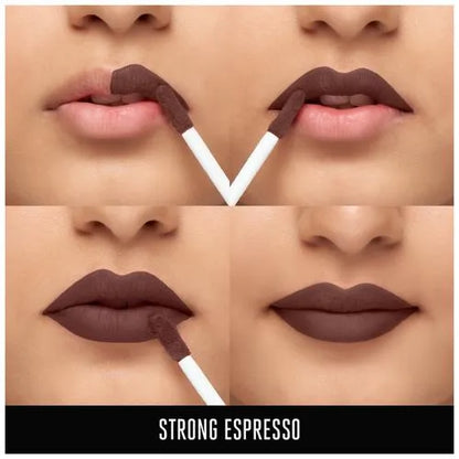 Lakme 9to5 Primer + Matte Liquid Lip Color - MB3 Strong Espresso