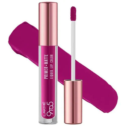 Lakme 9to5 Primer + Matte Liquid Lip Color - MM2 Passion Berry