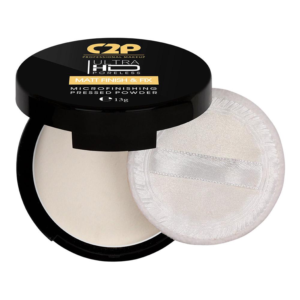 C2P ULTRA HD PORELESS MATTE FINISH & FIX MICROFINISHING PRESSED POWDER