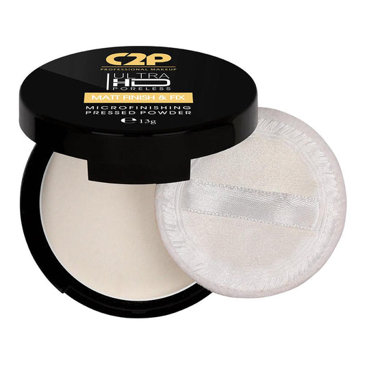 C2P ULTRA HD PORELESS MATTE FINISH & FIX MICROFINISHING PRESSED POWDER