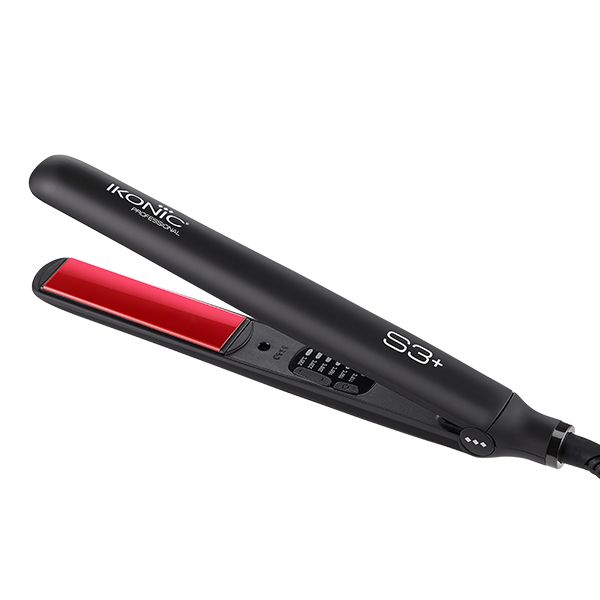 IKONIC S3+ Ceramic Hair Straightener (Black & Red)