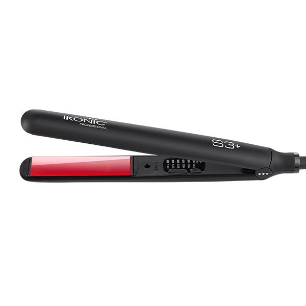 IKONIC S3+ Ceramic Hair Straightener (Black & Red)