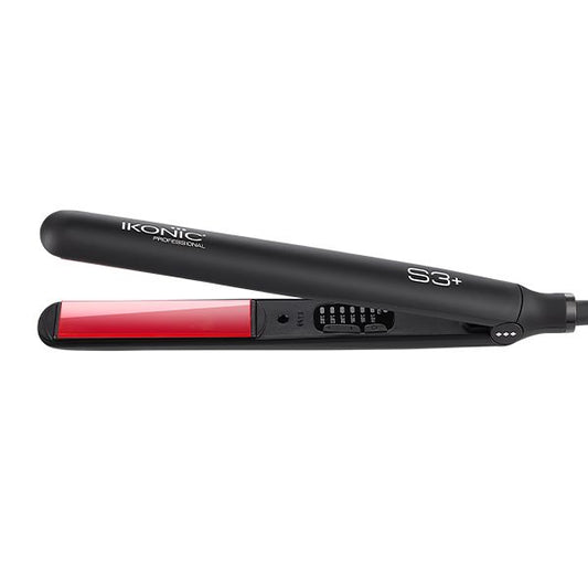 IKONIC S3+ Ceramic Hair Straightener (Black & Red)