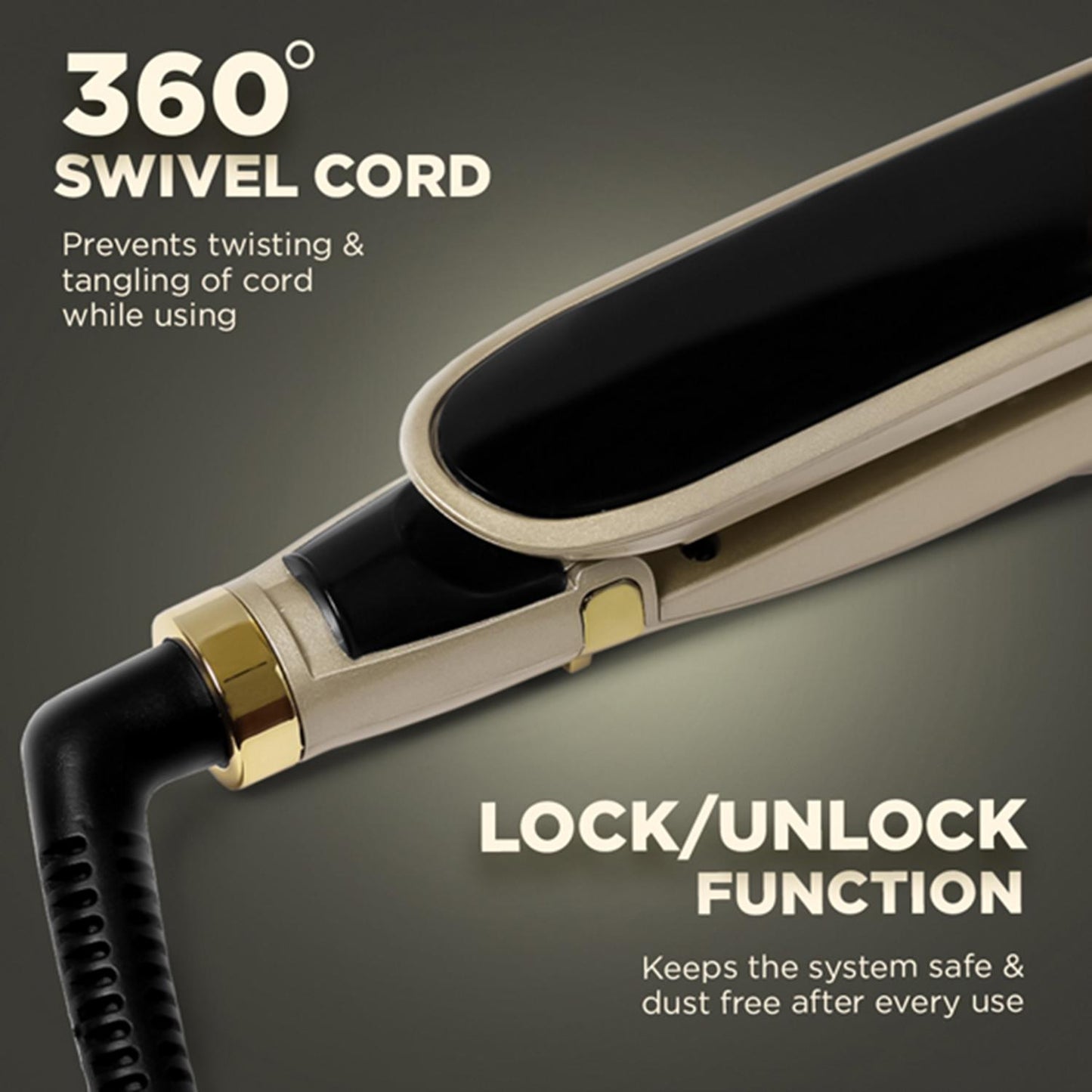 IKONIC Me Ultimate Shine Hair Straightener -Black & Gold