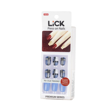 LICK NAILS Matte Purple Square Press On Nails