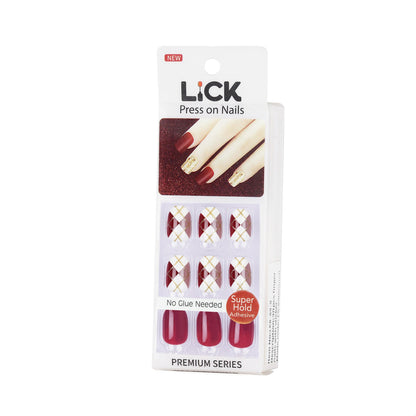 LICK NAILS Nude Printed Press on Nails Press on Nails