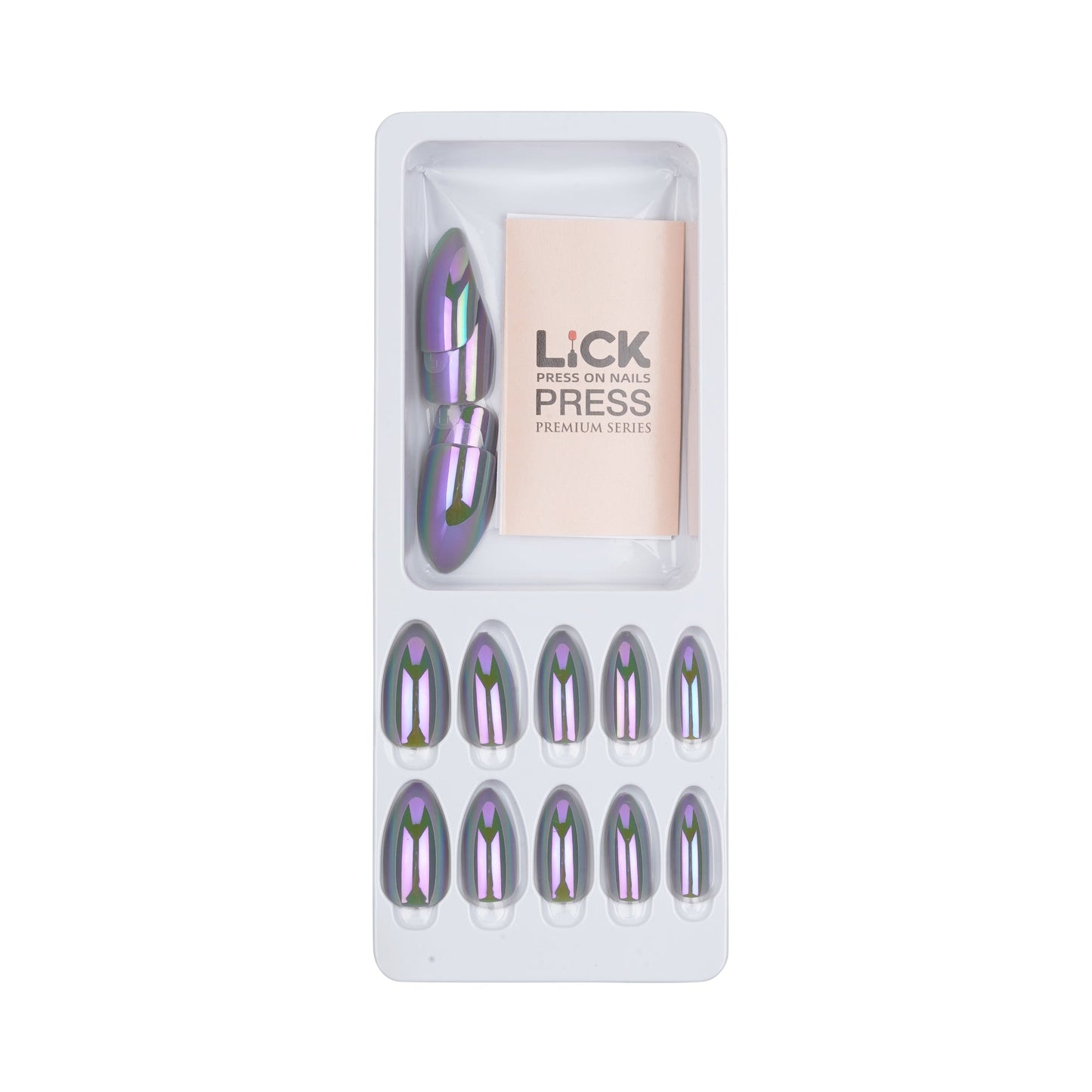 LICK NAILS Chrome Purple Shade Mirror Finish Press On Nails