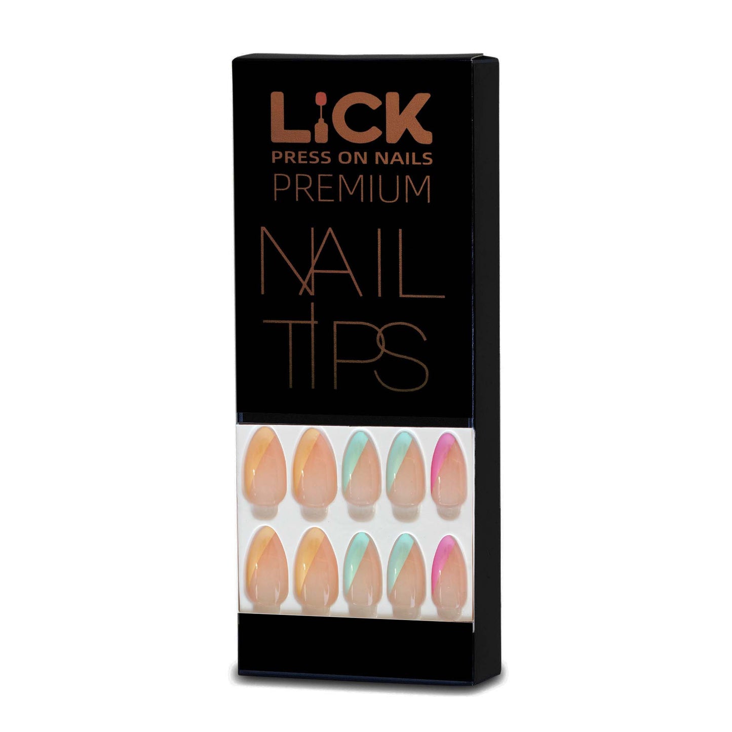 LICK NAILS Nude Printed Press on Nails Press on Nails