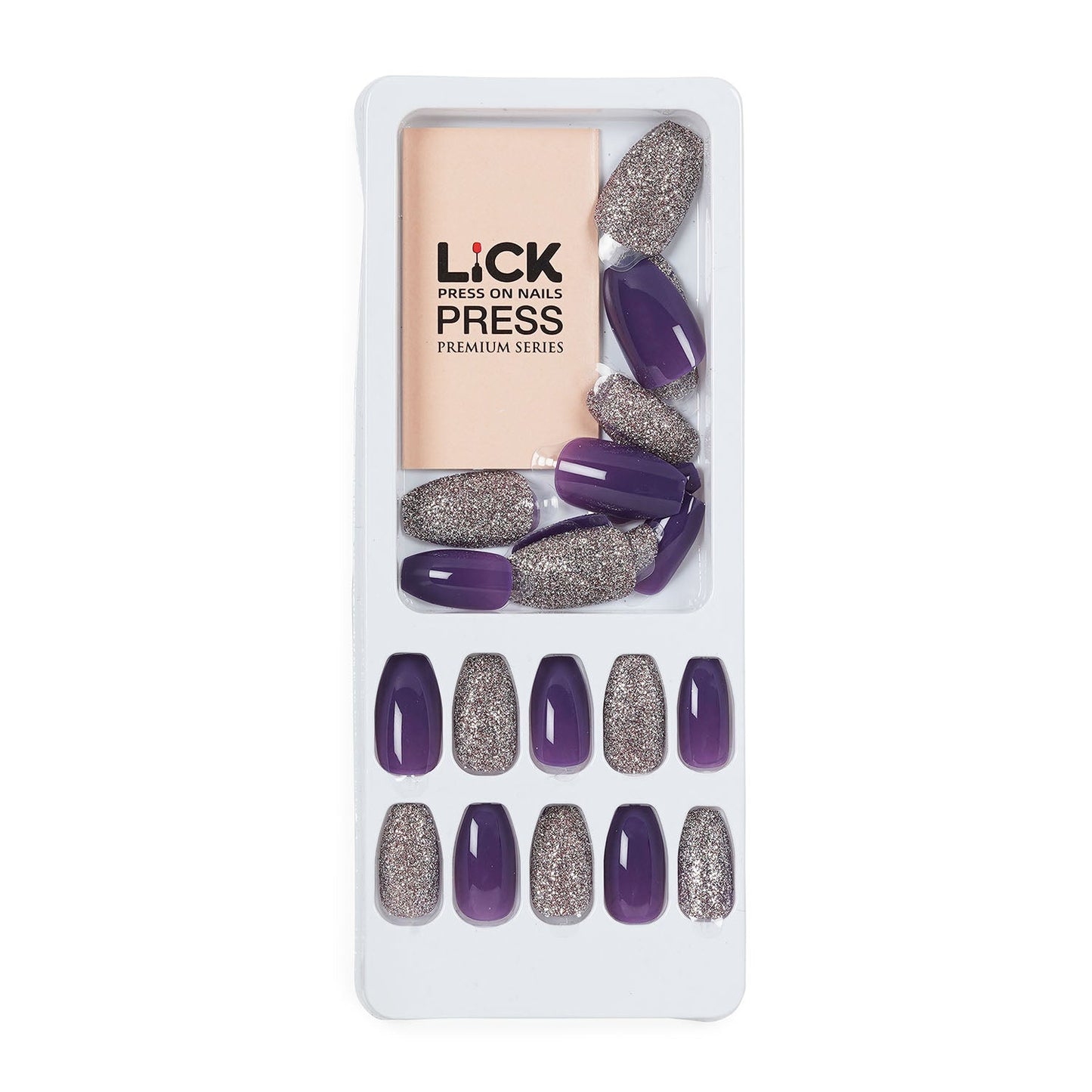 LICK NAILS Rubber Finish Royal Blue Press on Nails