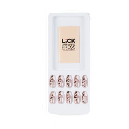 LICK NAILS Geometric Square Glossy White Finish Press on Nails