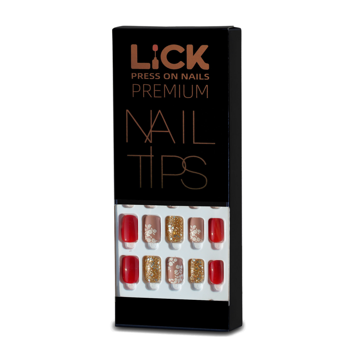 LICK NAILS French Tip forest Green Press on Nails