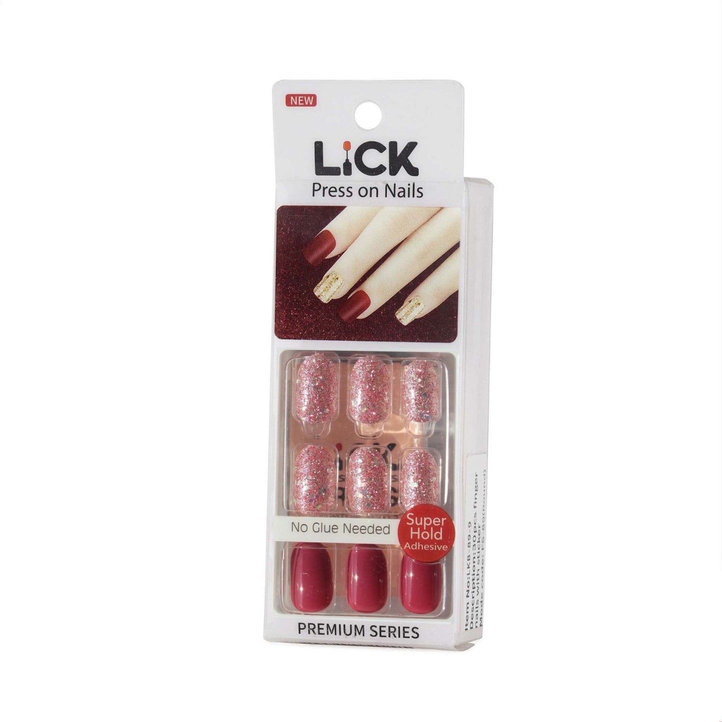 LICK NAILS Stilettos Reusable Artificial Acrylic Press On Nails