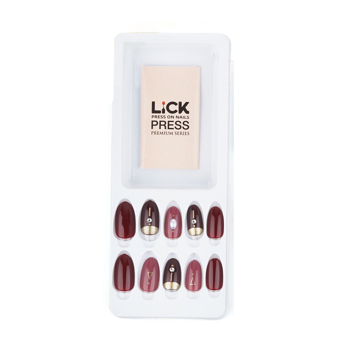 LICK NAILS Oval Shape pink chromatic  Press On Nails
