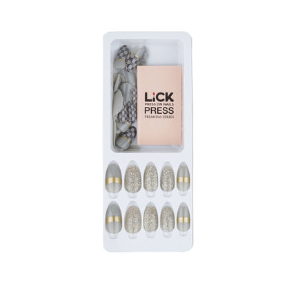 LICK NAILS Chocolate Brown Square Press On Nails