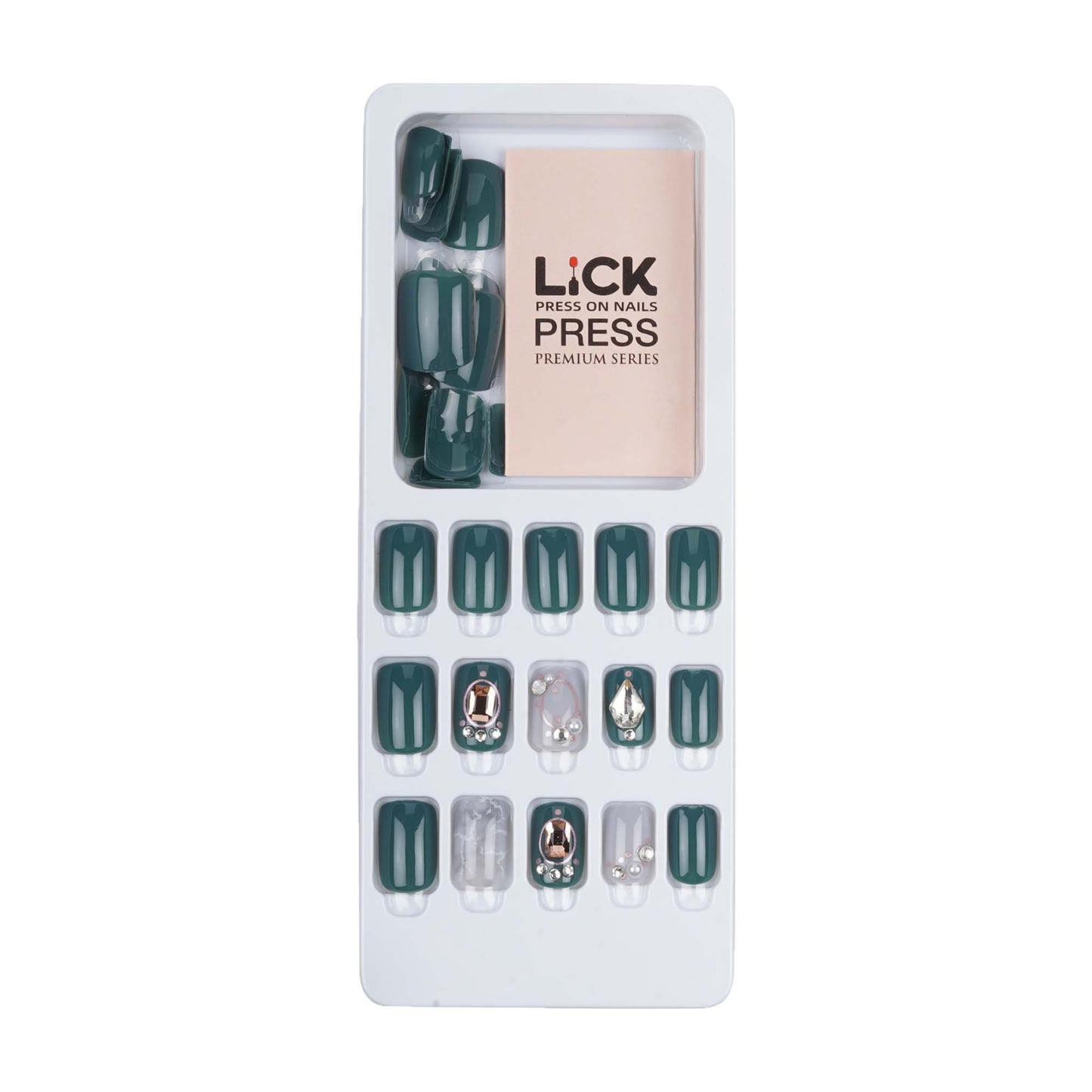 LICK NAILS Oval Shape grey Chromatic Shade  Press On Nails