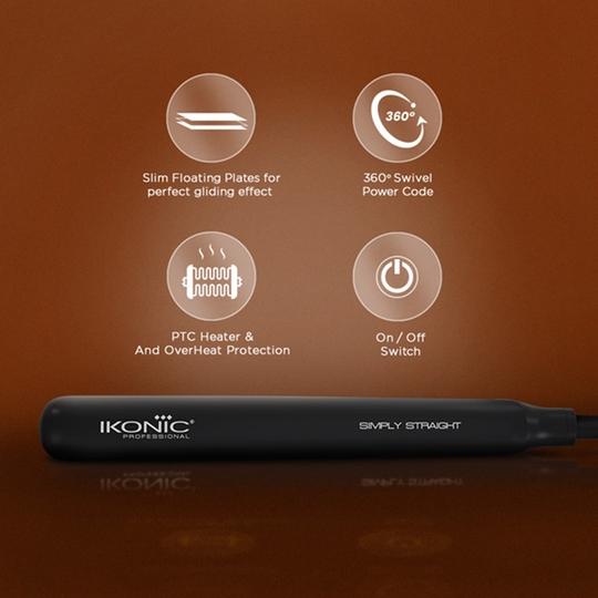 IKONIC HAIR STRAIGHTENER - SIMPLY STRAIGHT BLACK