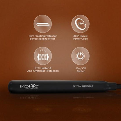 IKONIC HAIR STRAIGHTENER - SIMPLY STRAIGHT BLACK