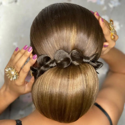 Catbury Rose & Bow Strips Hair Style