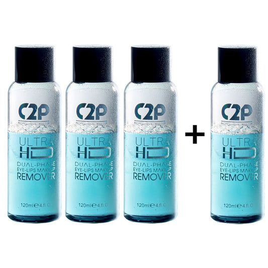 C2P ULTRA HD DUAL PHASE EYE & LIP MAKEUP REMOVER (3 Plus 1)