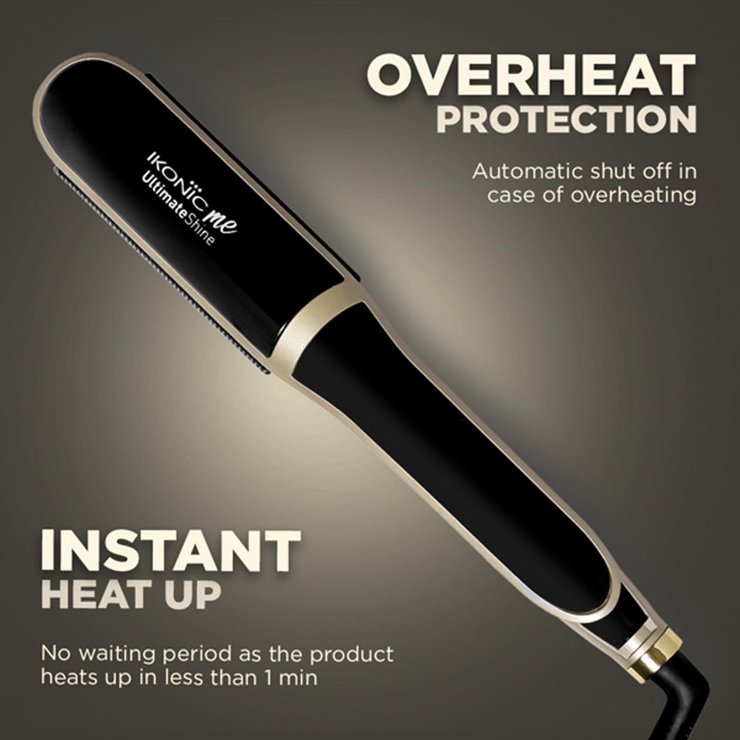 IKONIC Me Ultimate Shine Hair Straightener -Black & Gold